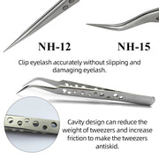 NAGARAKU Eyelash Extension Tweezers False Eyelashes Makeup Stainless Steel Professional Volume Tweezer 3D Accurate Pincet