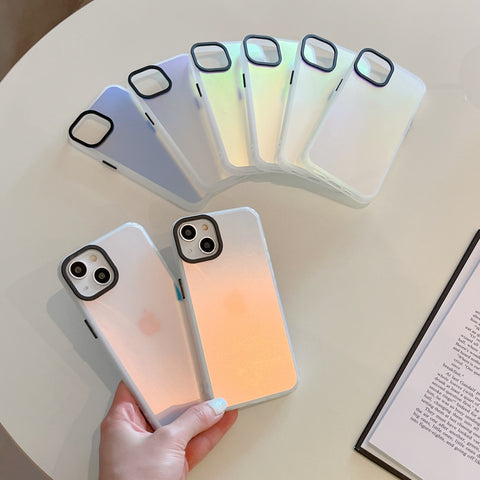 Gradient transparent frosted case suitable for iPhone 15 Pro Max Apple 14 phone case
